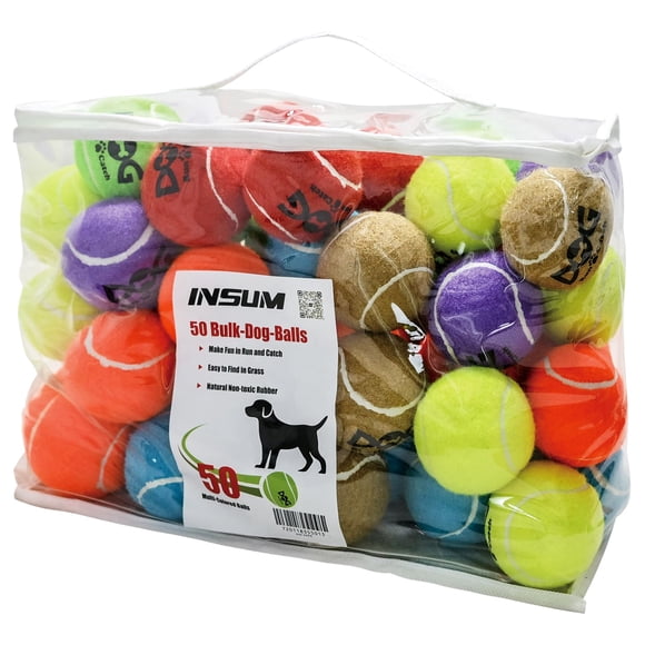 Pelotas de tenis INSUM 50 unidades 6 cm para perros medianos