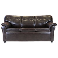 Muebles América - Sofá América 3 Cuerpos Cuero Sintético Café Moro