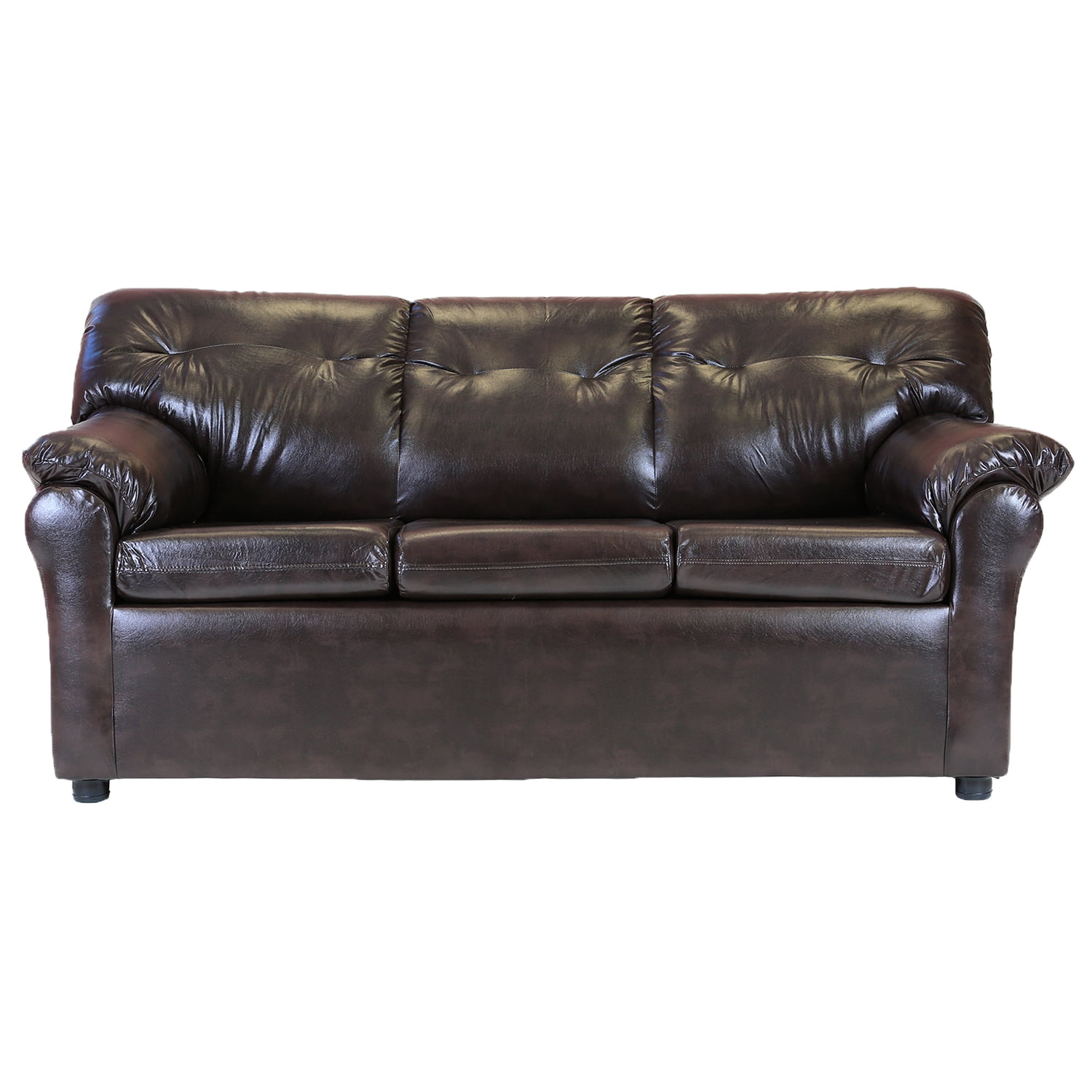 Muebles América - Sofá América 3 Cuerpos Cuero Sintético Café Moro
