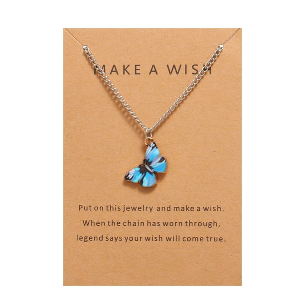 Gorgeous Butterfly Pendant Necklace - Adjustable Chain Jewelry Decoration for Women