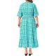 thumbnail image 4 of Agnes Orinda Vestido Largo Boho de Línea A con Mangas de Campana a Media Manga y Cuello en V para Mujer Talla Grande 4X Verde Lago, 4 of 8