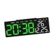 thumbnail image 3 of Reloj Despertador Digital Decoración Del Hogar Reloj Digital Led Para Sobremesa Estante De Baño Carcasa Negra Pantalla Verde, 3 of 3