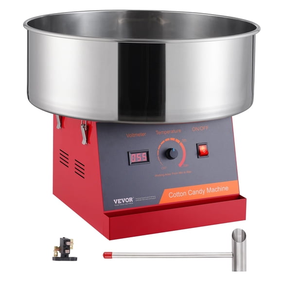 Máquina de algodón de azúcar VEVOR Commercial 1000W eléctrica roja