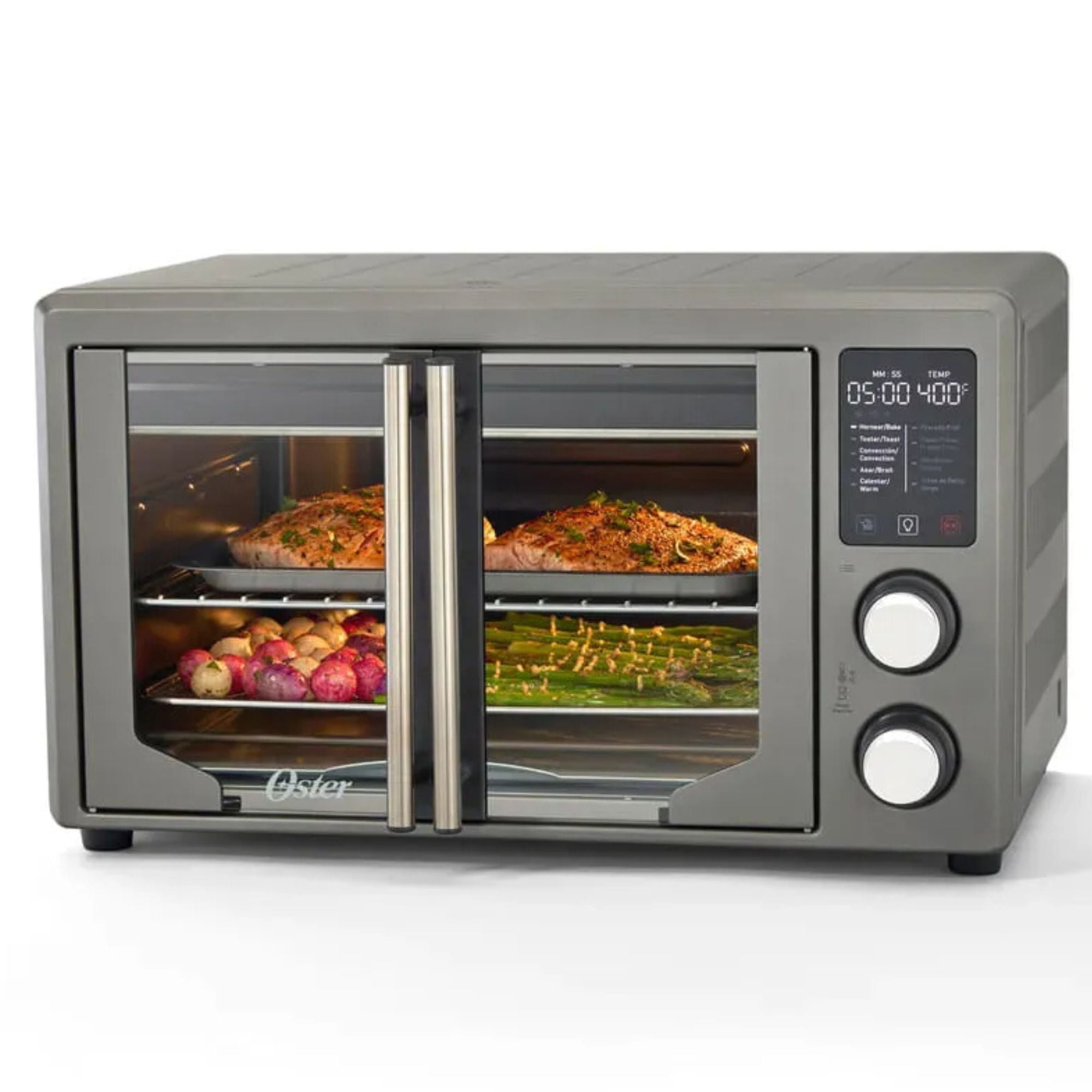 Horno Con Freidora De Aire Digital Oster® De 42 Litros, Puertas Francesas, Tssttv42fddafns 1700w