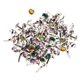thumbnail image 1 of 100 Piezas De Sujetadores De Papel Con Cabeza De Diamantes De Imitación De Metal De Colores Surtidos De 7 Mm, 1 of 6