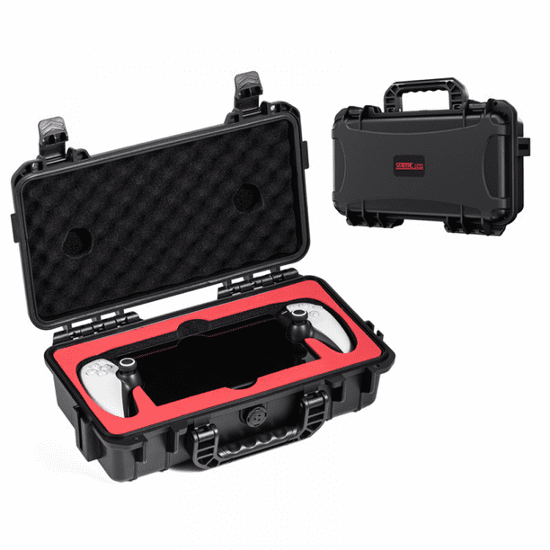 Funda de transporte rígida impermeable a prueba de golpes, bolsa de almacenamiento protectora portátil de viaje para la consola de juegos portátil PS5 Portal-Negro