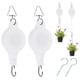 thumbnail image 1 of Polea Retráctil para Plantas Colgador de Plantas de Alta Resistencia con Gancho Triangular para Cestas de Flores Blanco, 2 Piezas, 1 of 7