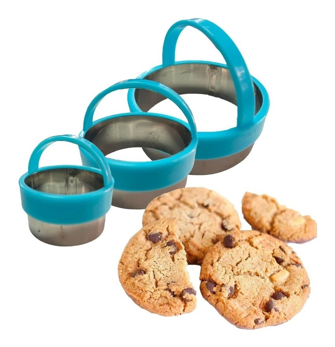 Genérico - 3 Molde De Galleta Cortador Galletas Moldes Galletas Circulo