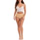 thumbnail image 2 of INSPIRE CHIC Ropa Interior de Mujer de Cintura Alta con Encaje Hueco y Malla, Cobertura Completa, Sin Costuras, Algodón Transpirable, XL Beige, 2 of 4