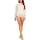 thumbnail image 2 of INSPIRE CHIC Blusa de Mujer Abotonada Leotardo Cuello Peter Pan Manga Larga Bodysuit de Negocios Talla XL Beige, 2 of 5