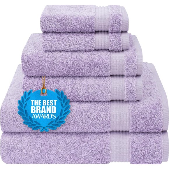 Cotton Paradise Juego de 6 toallas turcas suaves para baño