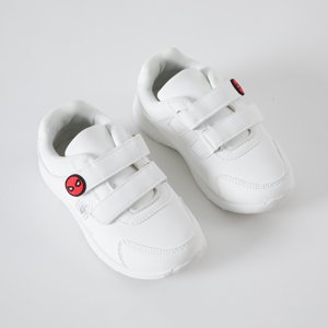 Zapatillas Escolar Niño Spiderman Logo Blanco Marvel