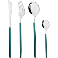 Xmhytop Juego De Cubiertos De Cocina De 40 Piezas, Inoxidable, Color Verde Plateado, Ideal Para Hogares Y Eventos