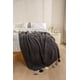 thumbnail image 1 of Manta Punto Pom Pom Gris Oscuro, 1 of 2