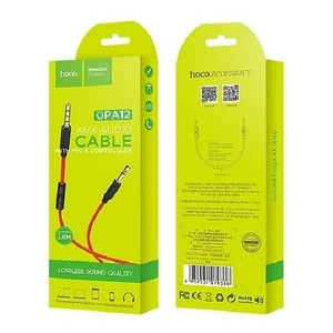 Cable Auxiliar 1X1 3,5Mm 1M Audio Con Microfono Hoco Upa12 Negro