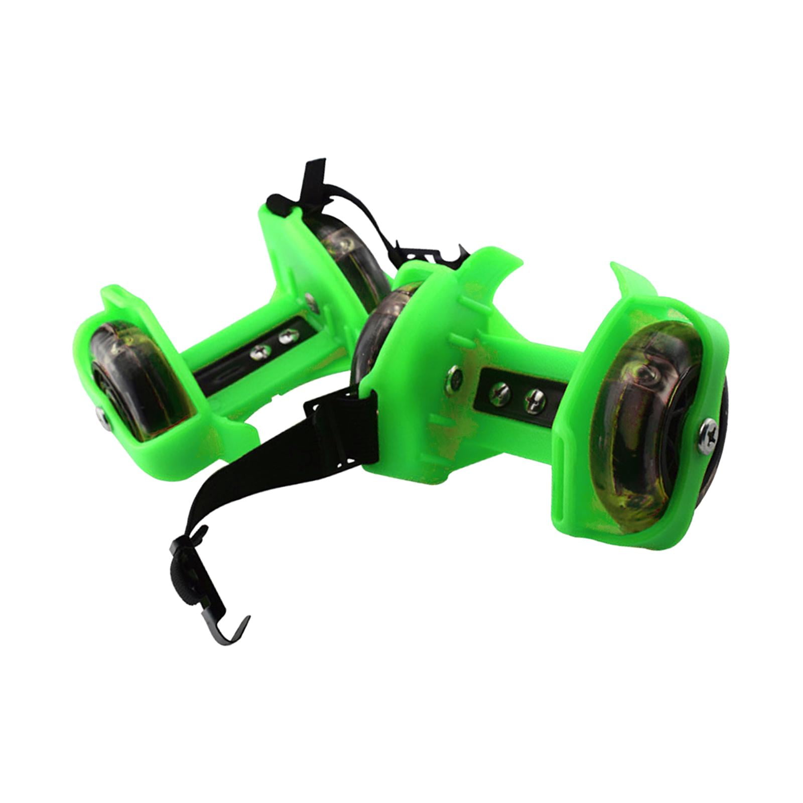 Magideal - Patines Sobre Ruedas Con Ruedas Para Patines, Zapatos Con Ruedas, Zapatos De Patinaje Ajustables, Patines Con Tacón Para Actividades, Niñas Y Niños Verde