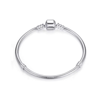 Fershop - Pulsera Plateada Para Charms O Dijes 17 Cm