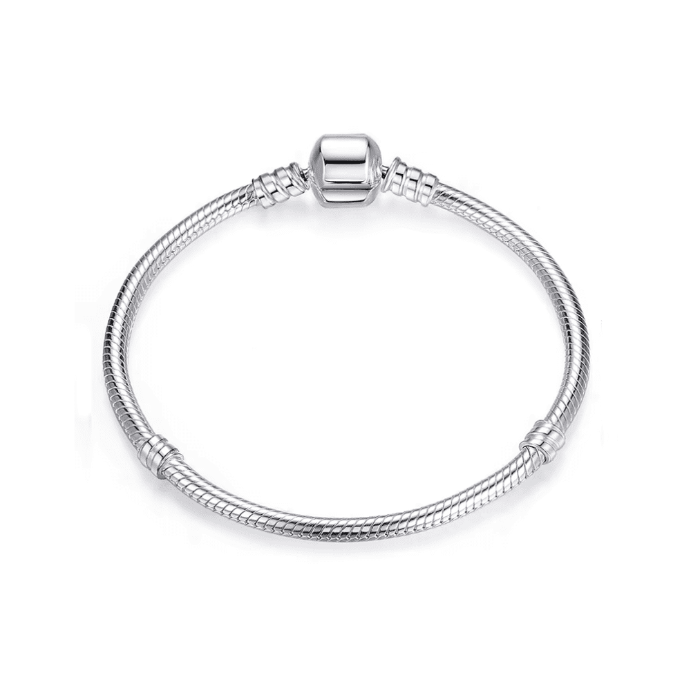 Fershop - Pulsera Plateada Para Charms O Dijes 21 Cm