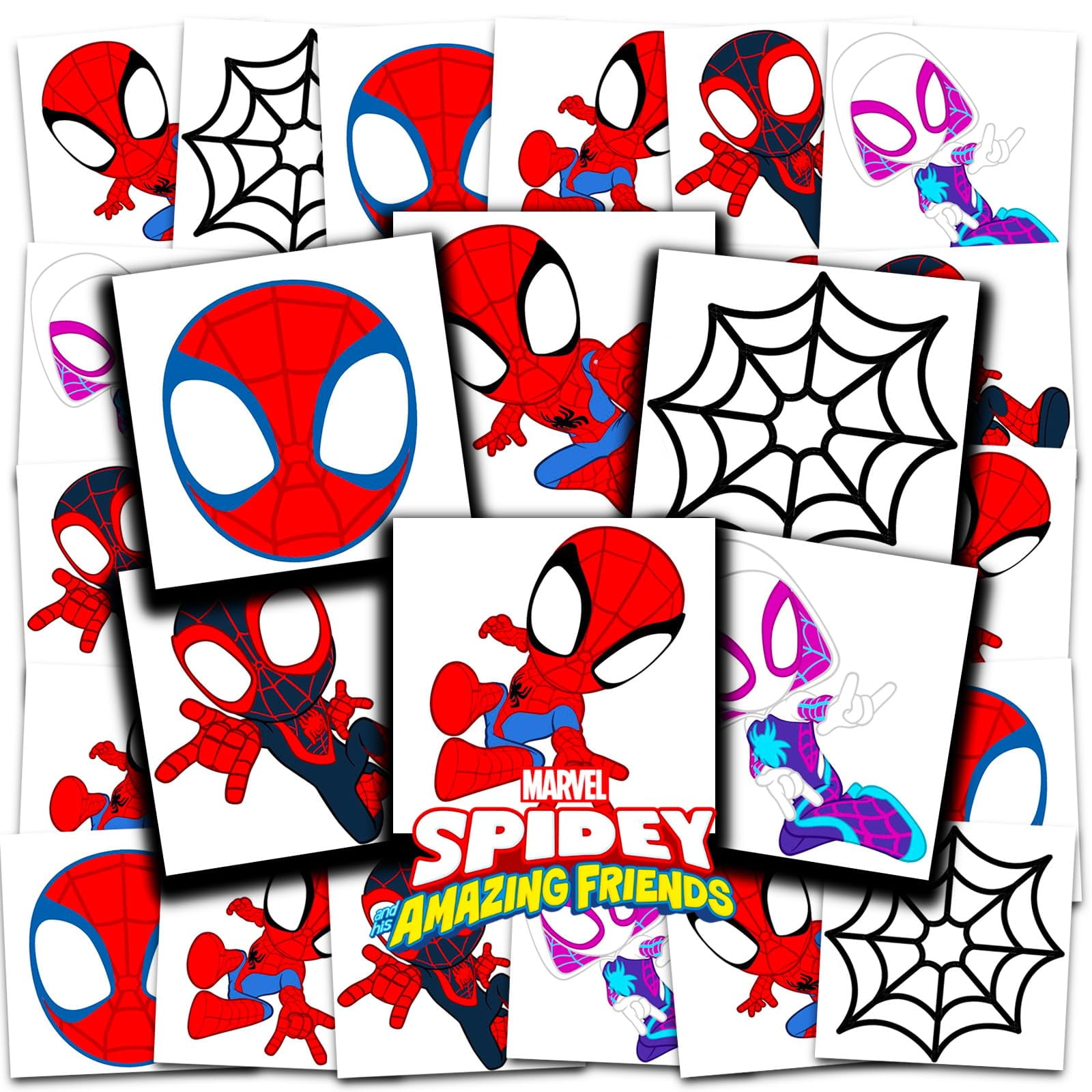 Tatuajes Temporales Marvel Spidey & Friends Para Niños Mayores De 70 Años