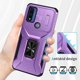 thumbnail image 3 of Funda Armada para Motorola Moto G Play 2023 con Tapa Deslizante y Soporte Magnético Giratorio Morado, 3 of 5