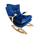 thumbnail image 3 of Silla Mecedora Coquette Con Apoya Brazo Azul Marino Felpa, 3 of 3