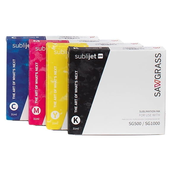 Cartuchos de tinta de sublimación SubliJet UHD, paquete de 4 unidades para Sawgrass