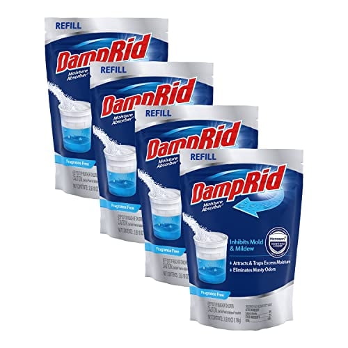 Bolsa de recarga DampRid, absorbente de humedad, 1,2 L, paquete de 4 unidades, sin fragancia