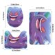 thumbnail image 3 of Gengar Juego de 3 alfombras de baño de coral fleece: tapete de baño + alfombra de inodoro en forma de U + funda de tapa de inodoro en forma de O, 3 of 6