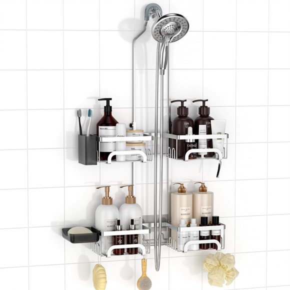 Cesta de Ducha REINHARDT Colgante Plateada para Ducha de Mano