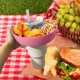thumbnail image 4 of Tazón de silicona para refrigerios, bandeja de 40 oz, reutilizable, accesorios para vasos, recipiente para refrigerios, recipiente para papas fritas, dulces y frutas en el patio del teatro (naranja), 4 of 6