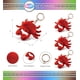thumbnail image 2 of Llavero de peluche con forma de cangrejo rojo con forma de rompecabezas, 10 cm, 2 of 7