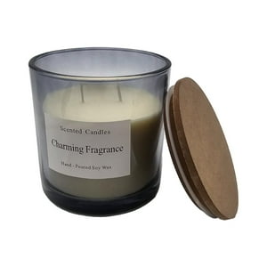 Fliperex - Vela Aromatica Elegante Fragancia Duradera Recipiente Humo Blanco
