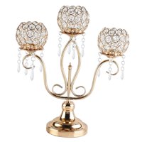 Bothyi - Portavelas De Cristal 3 Brazos Portavelas De Té Para Regalo De Decoración Del Hogar De Boda