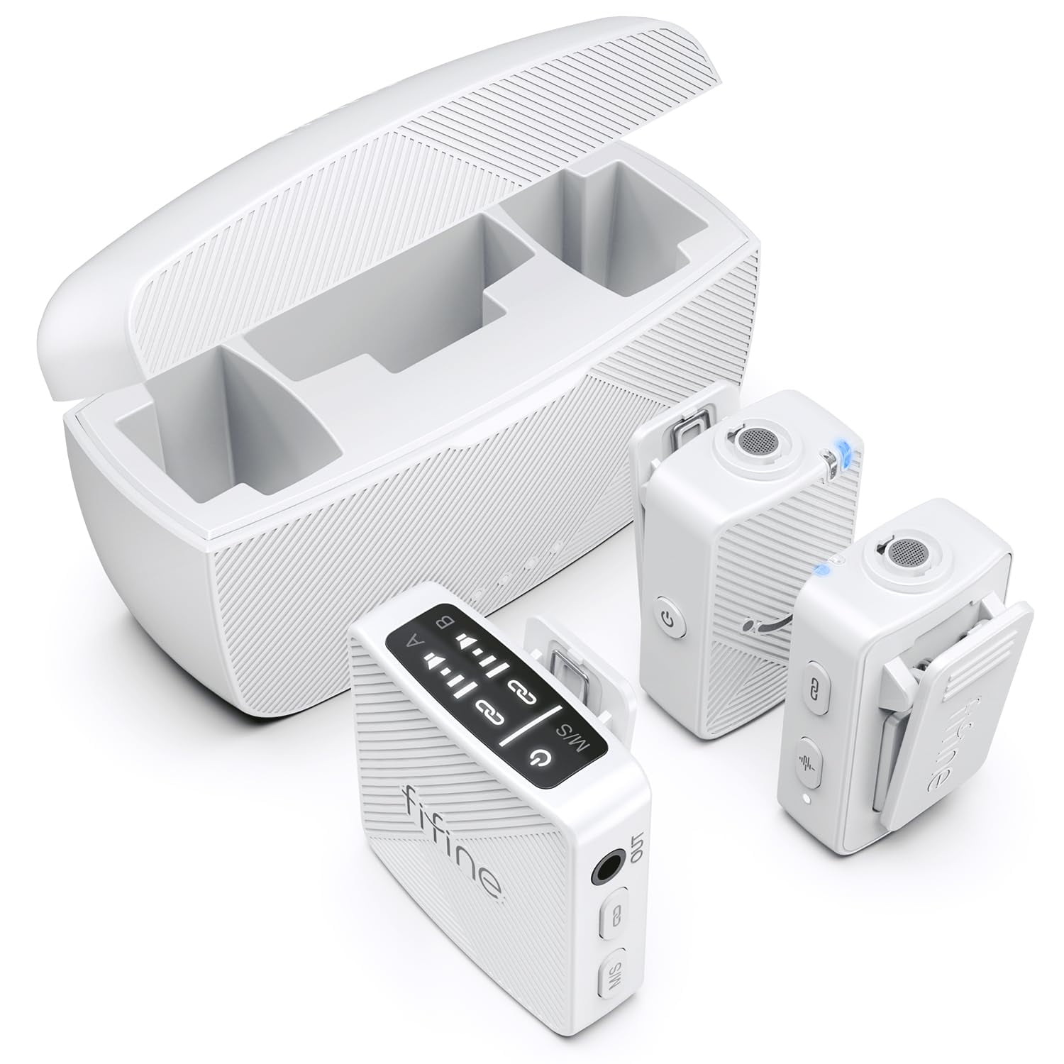 Sistema De Micrófono Lavalier Inalámbrico Fifine M9 White