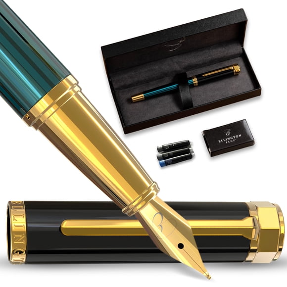Pluma fuente de lujo Ellington Pens Urban Hunter con 3 cartuchos de tinta