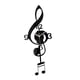 thumbnail image 3 of Reloj De Pared Con Notas Musicales. Arte Con Notas Musicales Para Sala De Estar O Habitación Infantil. Para Amantes De La Música. Negro., 3 of 5