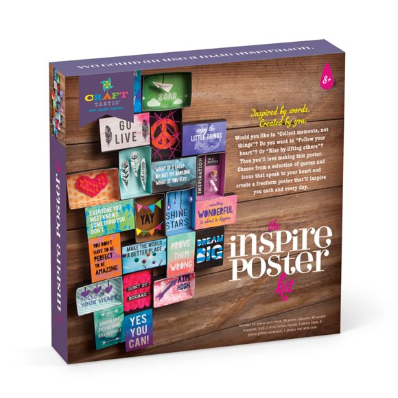 Kit de pósteres Craft-tastic Inspire Diseña un póster único
