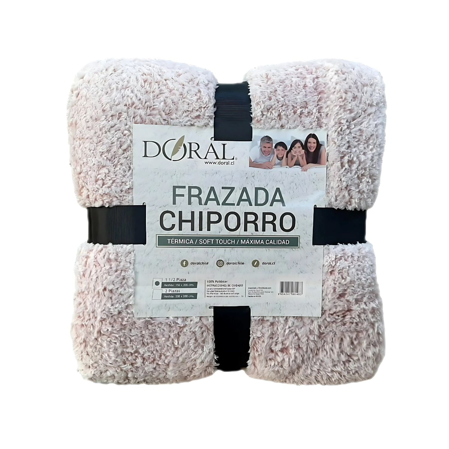 Doral - Frazada Chiporro Two Tones 1.5 Plazas Tonos Claros - Ps