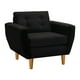 thumbnail image 2 of Sofa Bote 1c Felpa 04 Negro, 2 of 6