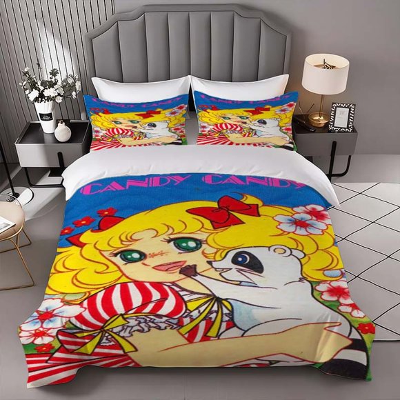 Sweetie Comics Britney Comics Themed Bedding Three-Piece Set Duvet Cover and Pillowcase Set Soft and Comfortable