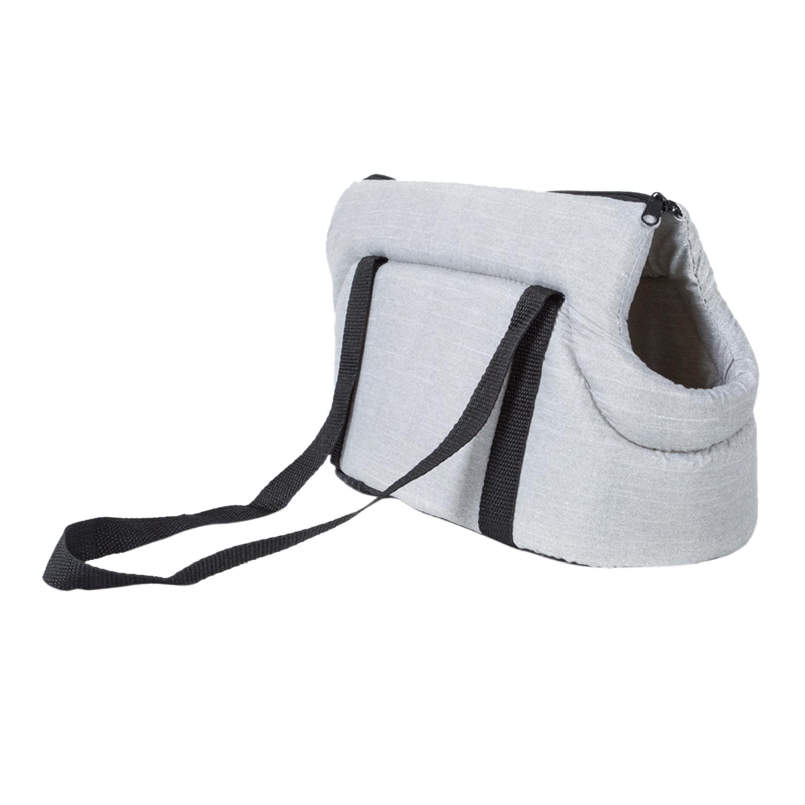 Ioensy - Portador De Mascotas Portátil Bolsa De Viaje Bolsa De Hombro Transpirable Senderismo Perro Asiento De Coche Gris 45X22X20Cm
