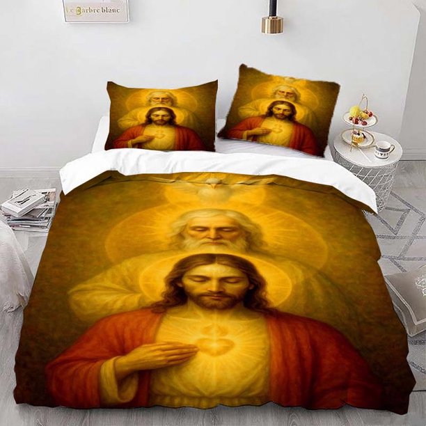Three-Piece Trinity Printed Duvet Cover Set Themed Bedding Three-Piece Set Duvet Cover Pillowcase Set