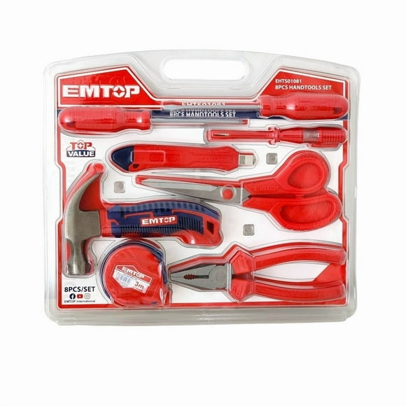Pack de 8 Herramientas Manuales EHTS01081 EMTOP