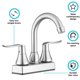 thumbnail image 2 of Grifo Dura Faucet DF-PB155LH-SN de Doble Palanca Satinado Cepillado, 2 of 9