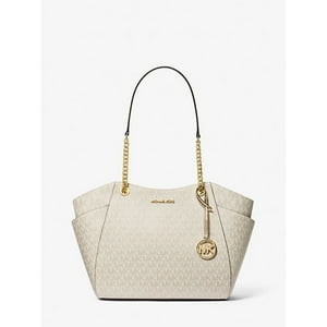 Cartera Michael Kors Womens Jet Set Large Logo Shoulder Bag Pale Gold 35F4Gtve3M-Plgold