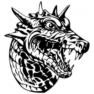 Rienda Libre Graphics - Decomural Dragon Head Scary Monster Ws-32953