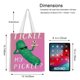 thumbnail image 5 of Pickle Bolso de tela con estampado de lienzo para mujer, bolsa de compras reutilizable y estética, con cremallera interior, regalo para mujer,38*45cm., 5 of 6