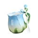 thumbnail image 1 of Taza De Café De Flores Copa De La Mañana Caca Para Beber Taza Para Té Café Con Leche Azul, 1 of 5