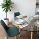 thumbnail image 3 of Comedor Mesa Redonda Elida 80cm + 4 Sillas Tulip Verde Esmeralda, 3 of 3