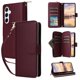 thumbnail image 3 of Funda Cartera con Cremallera y Correa para Samsung Galaxy A55 Soporte y Tarjetero Rojo, 3 of 6